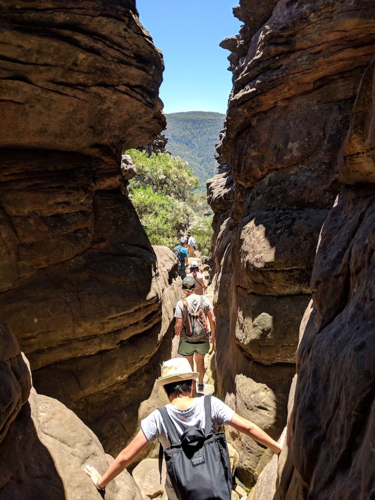 The incredible rock formations on the way to the Pinnacle Lookout in the Grampians