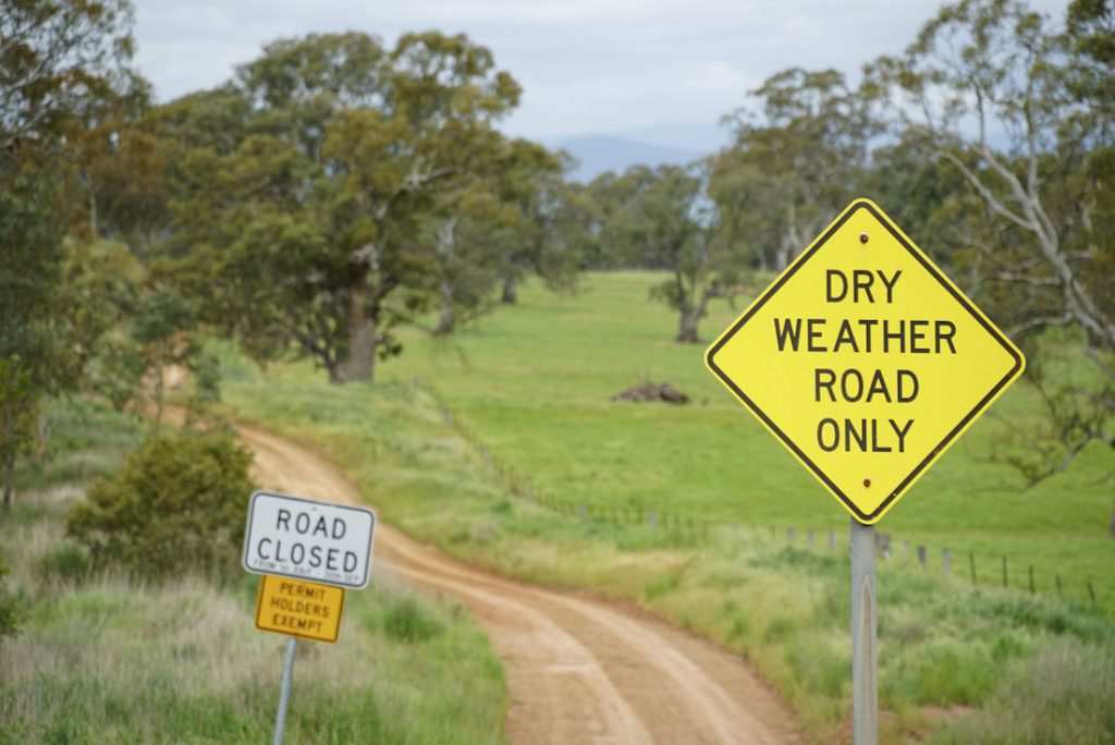 More gravel road goodness near Mansfield - Great Vic Rail Trail Tour