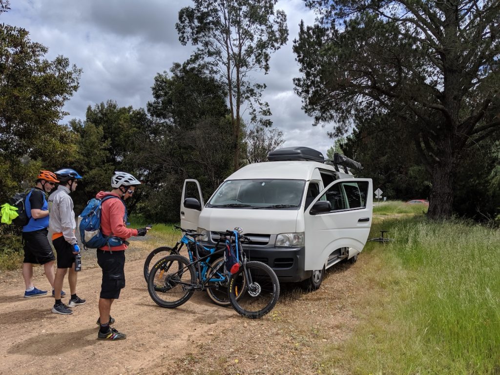 The rail trail is never too far away from the road which makes it easy to ensure the group has everything they need - Great Vic Rail Trail Tour