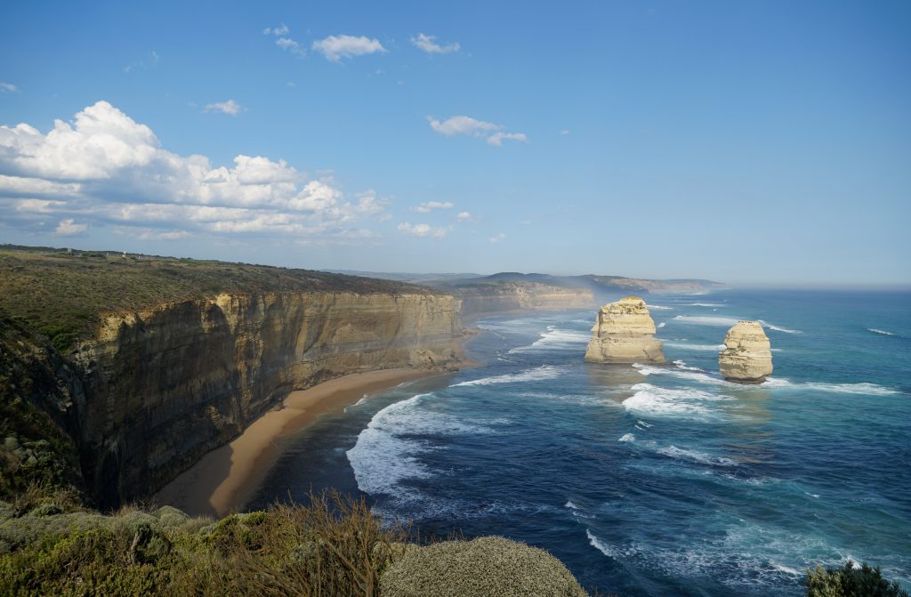 Approx. 35mins drive along the Great Ocean Road and you arrive at the 12 Apostles, Victoria's most popular tourist attraction. 