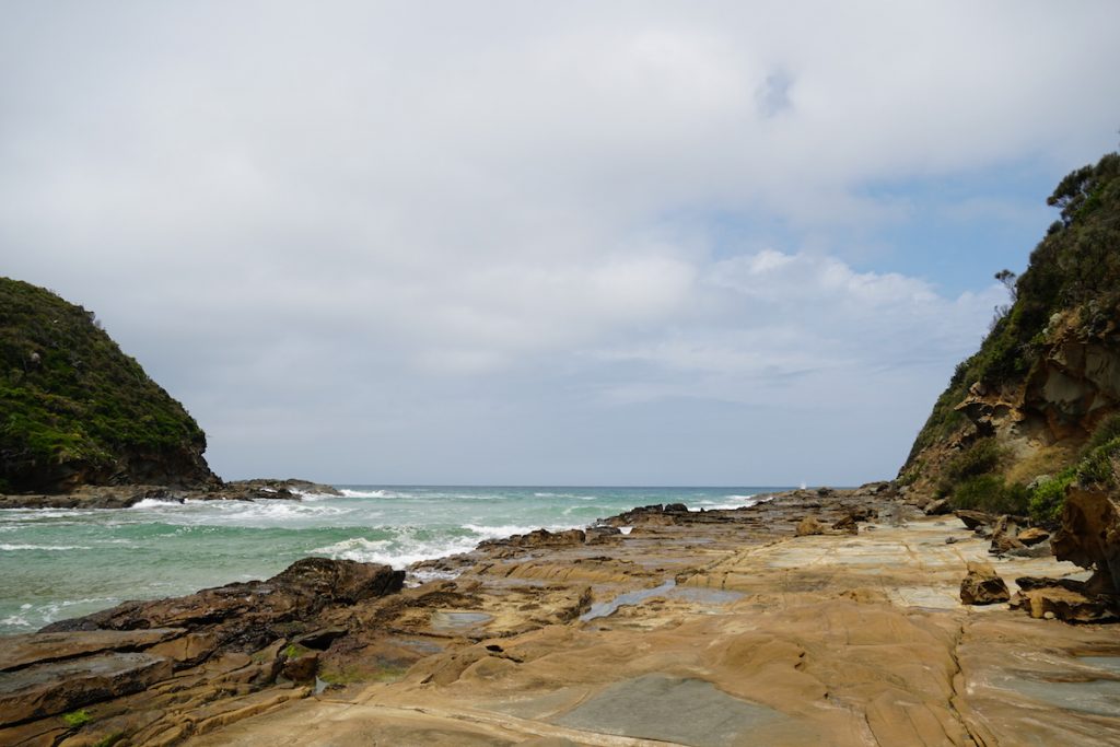 Coastal hiking route from Parker Inlet to Point Franklin on the Great Ocean Walk