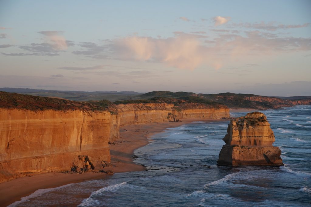 12 Apostles at sunset looking towards the Gibson Steps. 