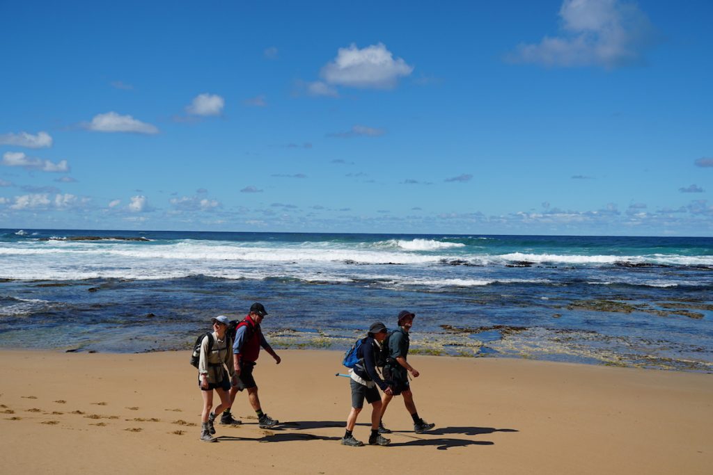 Walking along Wreck Beach on Victoria's Great Ocean Walk. 