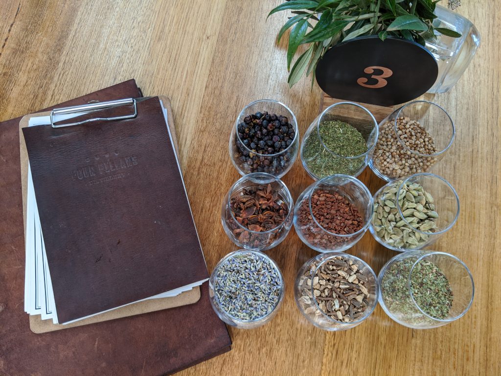 botanicals that go into Four pillars gin. 